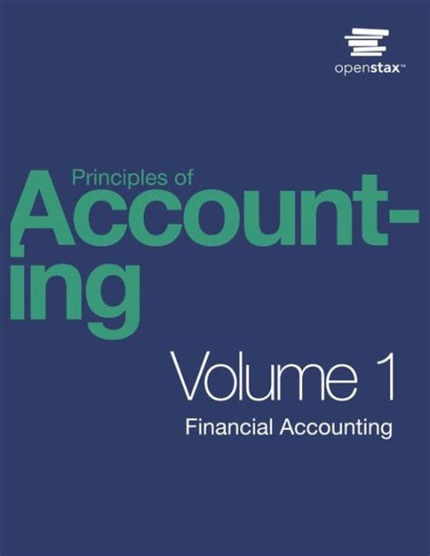 Principles of Accounting, Volume 1: Financial Accounting.